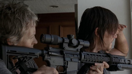 Carol Walking Dead Rifle
