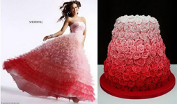 Pink Flower Layer Cake and Dres